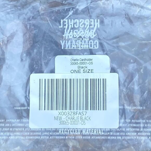 NWT New Herschel Men's Black Charlie Slim Cardholder ID Wallet RFID Travel Work - Picture 10 of 10